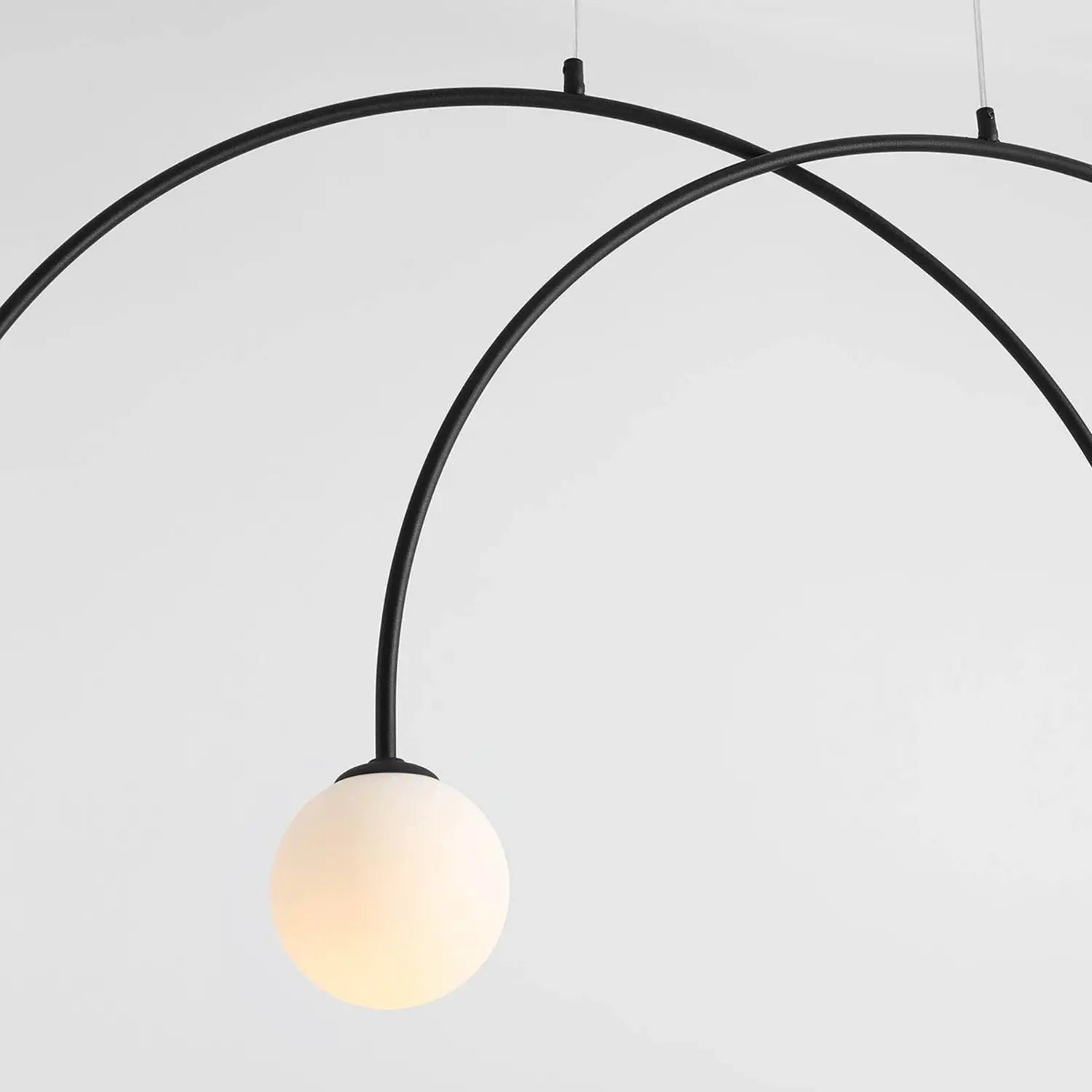 B-Ware Alison Hängelampe Pendelleuchte Bogenlampe Schwarz/Weiß 4fl 129cm - 5904798655396