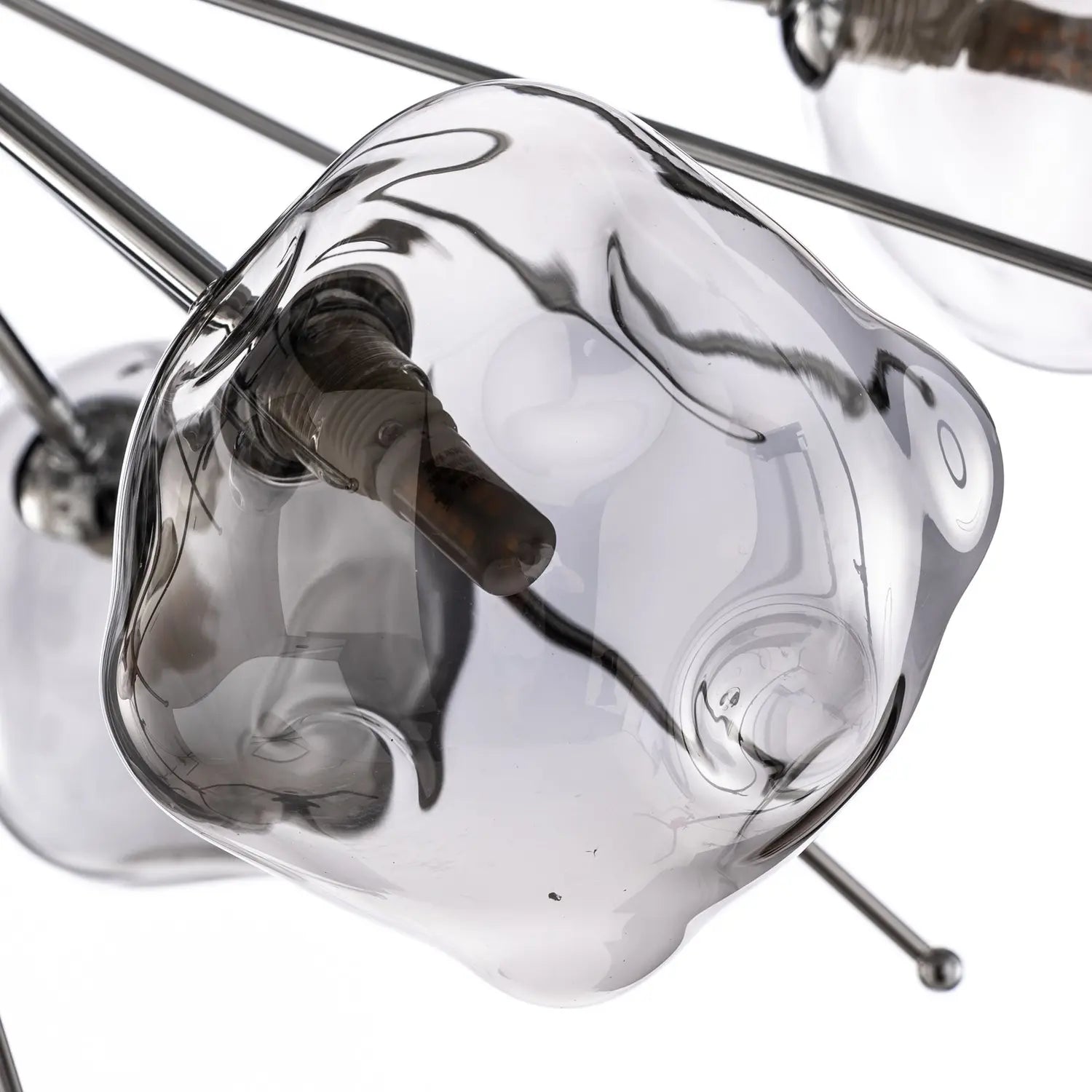 B-Ware Av 1777 13 K Hängelampe Pendelleuchte Chromfarben Glas Deckenlampe 13 Flg Dimmbar - 8698957162364