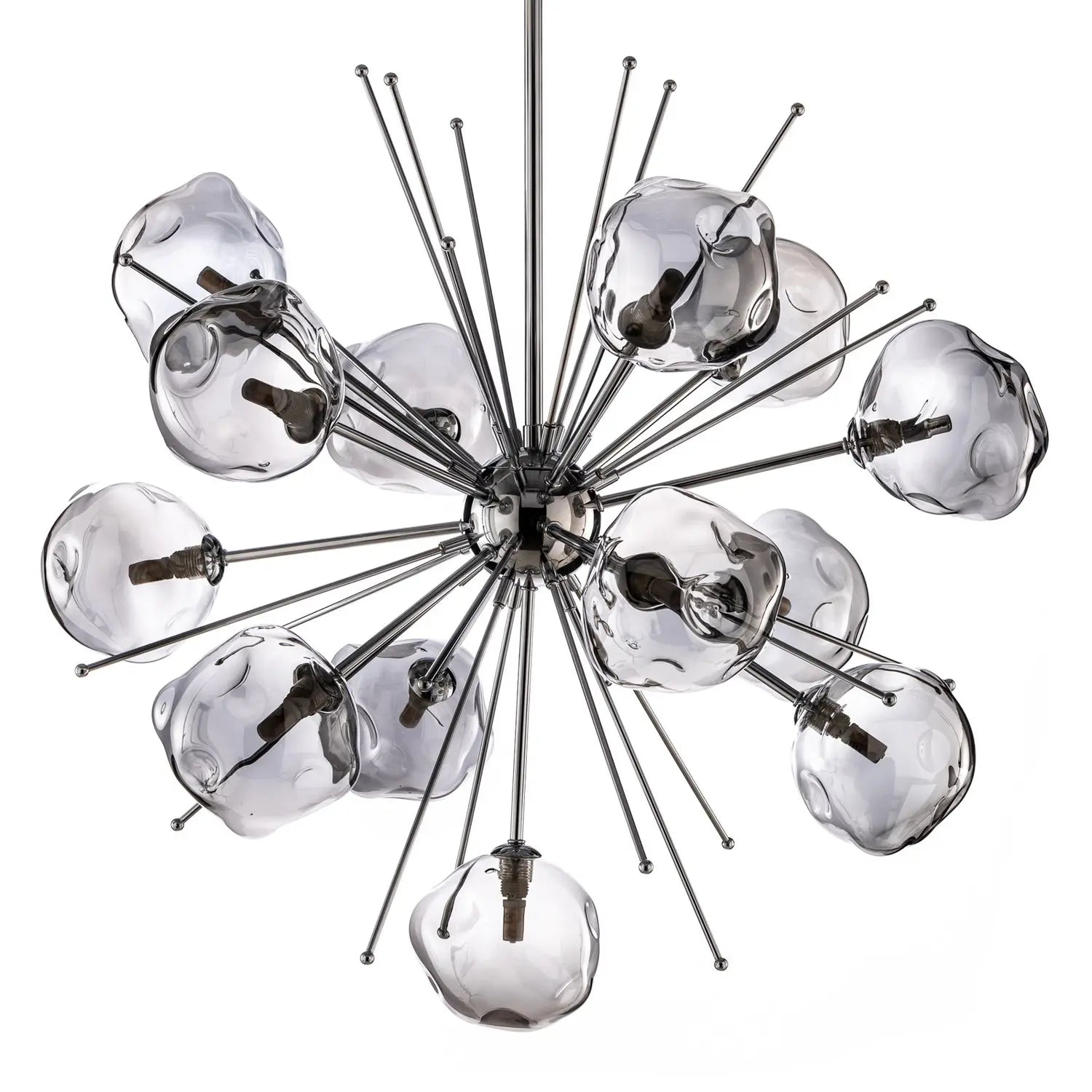 B-Ware Av 1777 13 K Hängelampe Pendelleuchte Chromfarben Glas Deckenlampe 13 Flg Dimmbar - 8698957162364