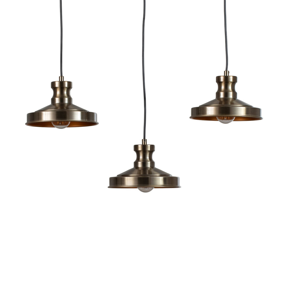 Berceste Hängelampe Pendelleuchte Lampe 3-flammig altmessingfarben E27 - 8684283470518