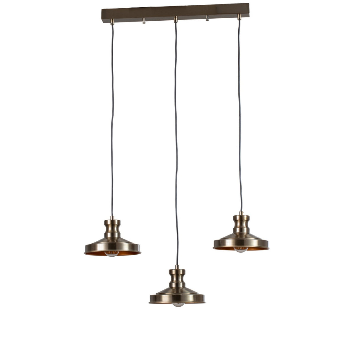 Berceste Hängelampe Pendelleuchte Lampe 3-flammig altmessingfarben E27 - 8684283470518