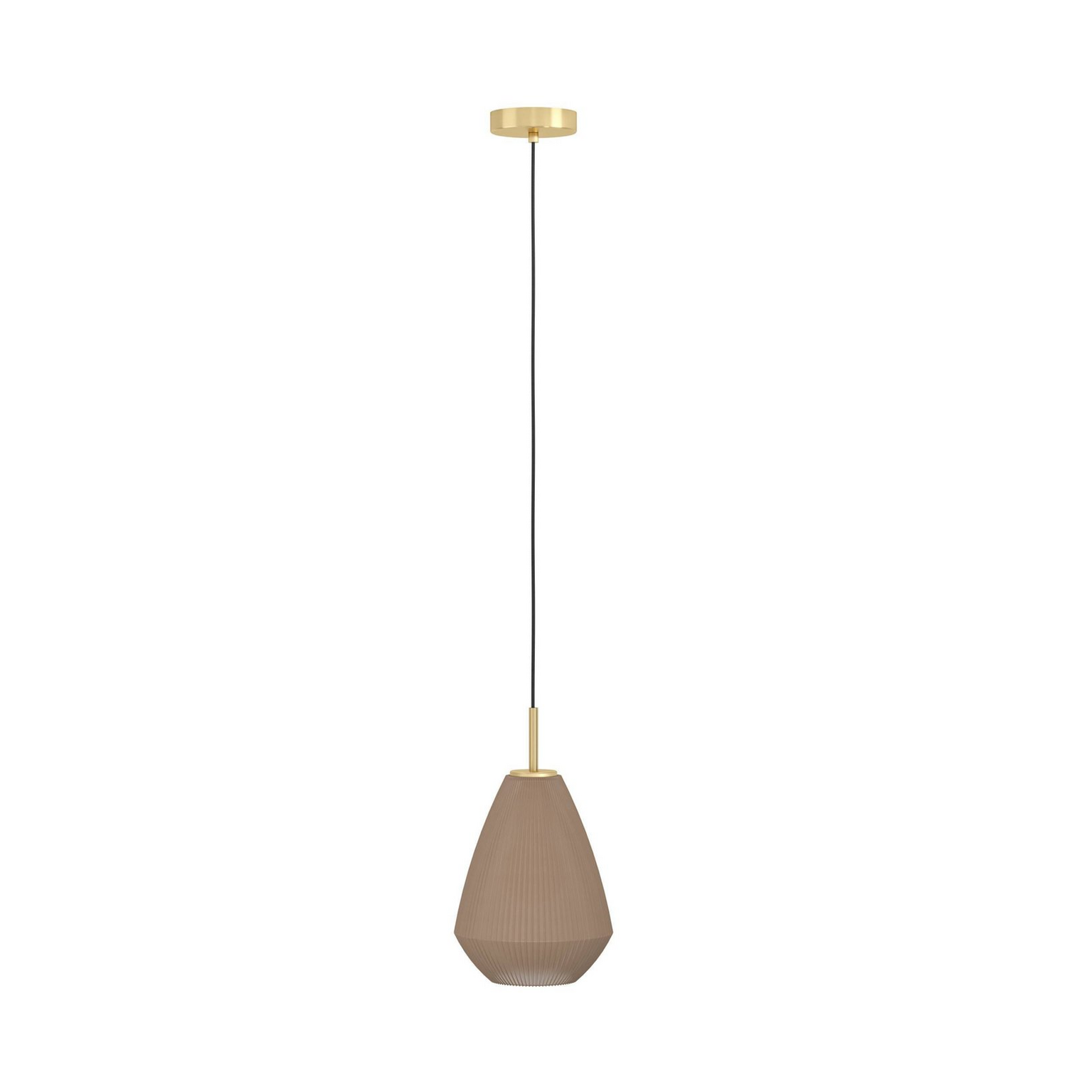 B-Ware Eglo Hängelampe Pendelleuchte Caprarola Sandfarben Glas Metall 20 Cm E27