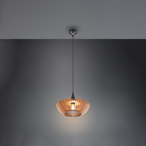 B-Ware Trio Lighting Hängelampe Colino Aus Holzlamellen Holz Hell Deckenlampe Lampe