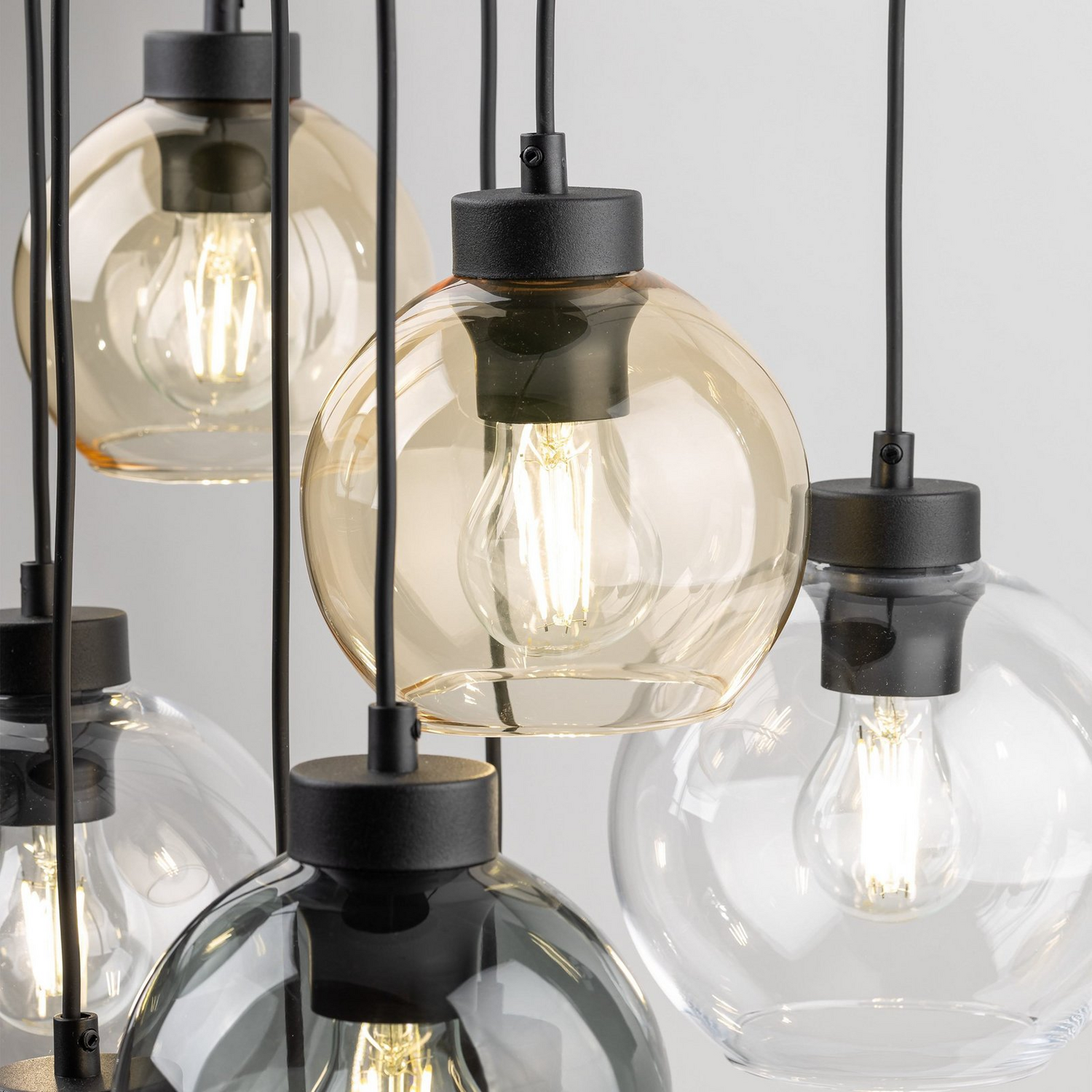 B-Ware Hängelampe Cubus Mix Deckenleuchte Lampe ø 58 Cm Mehrfarbig Glas E27 9 Flg - 5906135102471