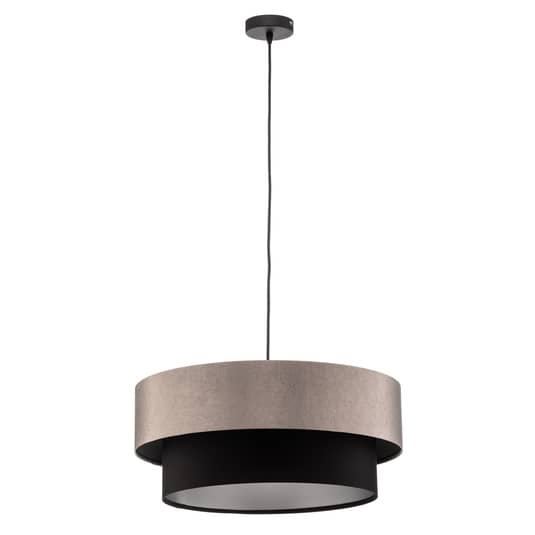 Euluna Hängeleuchte Dorina Deckenlampe Deko-Pendelleuchte E27 silber schwarz Ø50 - 5902751346794