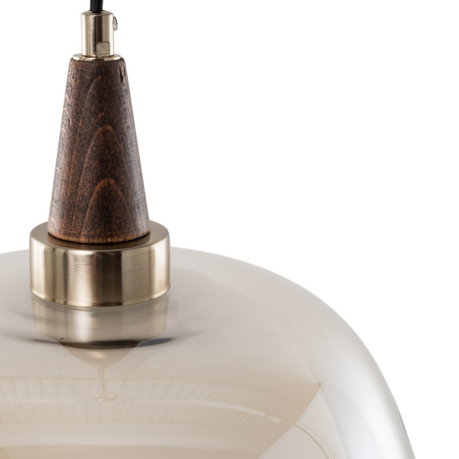 B-Ware Ermo Hängelampe Pendelleuchte Lampe Weiß Klar Messing ø 30 Cm Glas Metall
