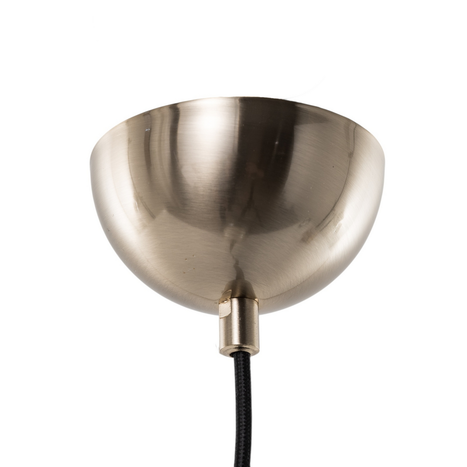 B-Ware Ermo Hängelampe Pendelleuchte Lampe Weiß Klar Messing ø 30 Cm Glas Metall