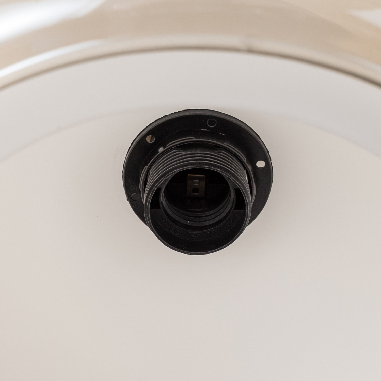 B-Ware Ermo Hängelampe Pendelleuchte Lampe Weiß Klar Messing ø 30 Cm Glas Metall