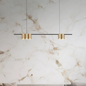 B-Ware Eco Light Hängelampe Genesis Hängeleuchte Alu Schwarz/Gold Deckenlampe