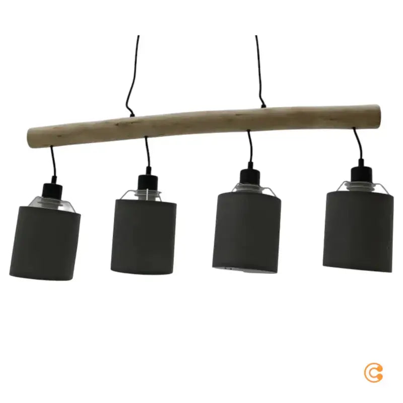 B-Ware Just Light Hängelampe Pendelleuchte Green Tribu Taupe Vierflammig Papierschirme - 4043689995171