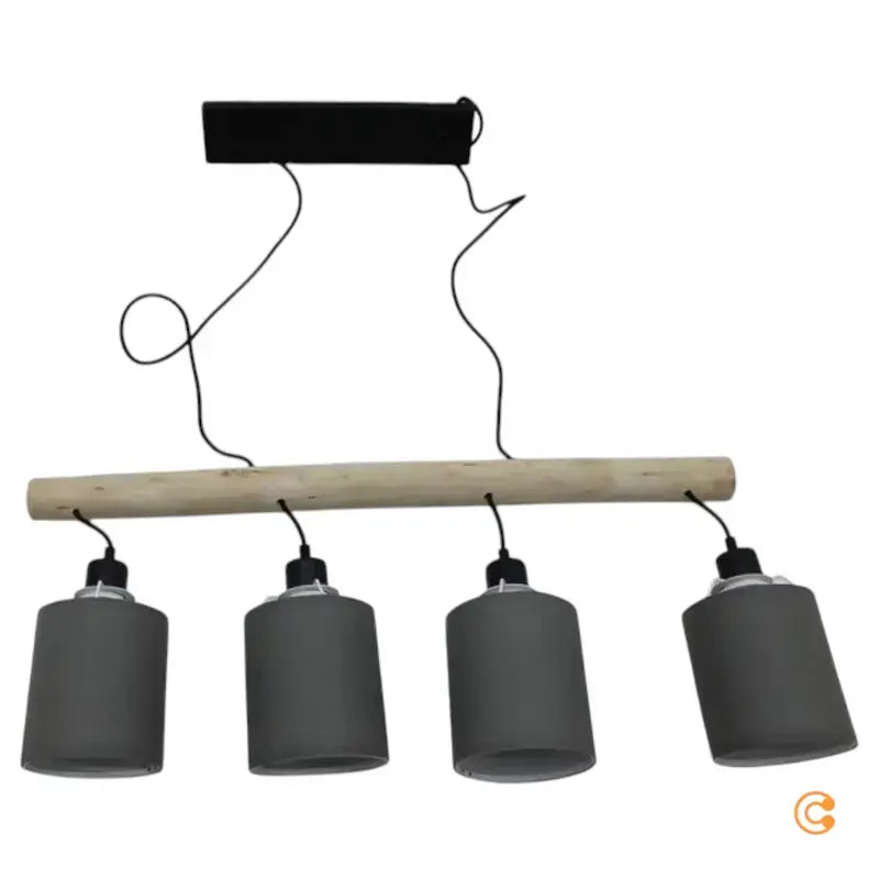 B-Ware Just Light Hängelampe Pendelleuchte Green Tribu Taupe Vierflammig Papierschirme - 4043689995171