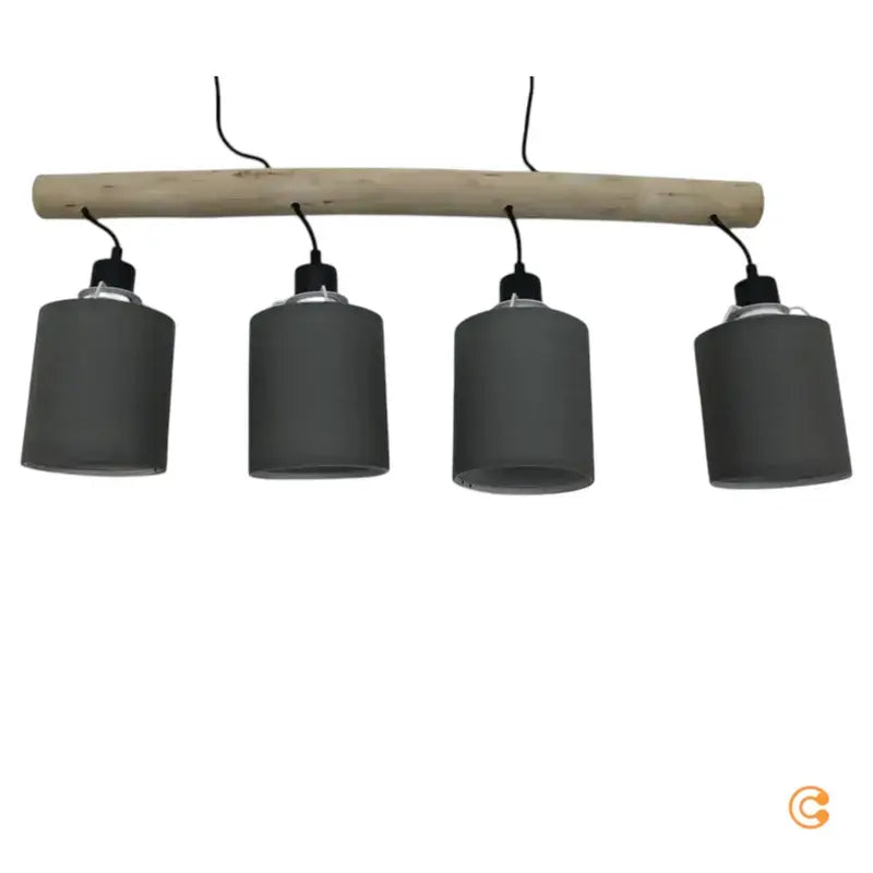 B-Ware Just Light Hängelampe Pendelleuchte Green Tribu Taupe Vierflammig Papierschirme - 4043689995171