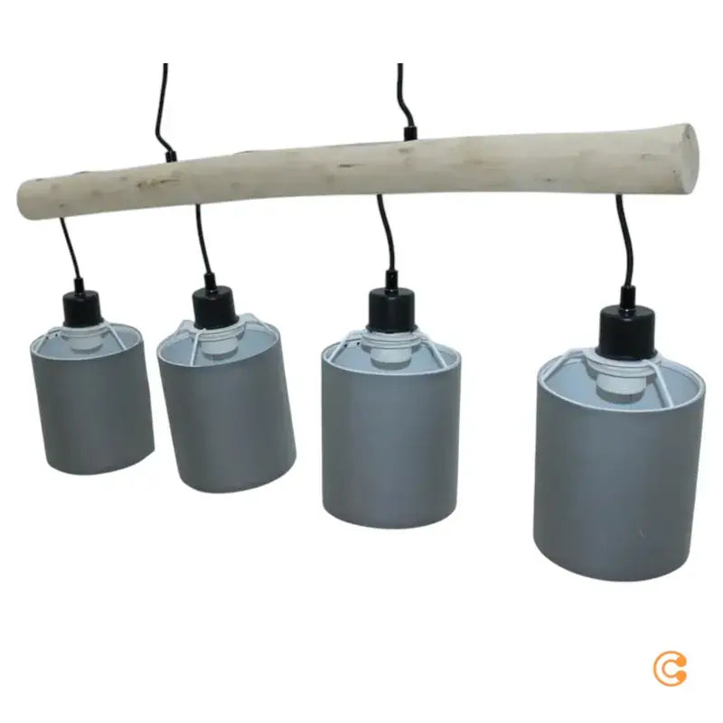 B-Ware Just Light Hängelampe Pendelleuchte Green Tribu Taupe Vierflammig Papierschirme - 4043689995171