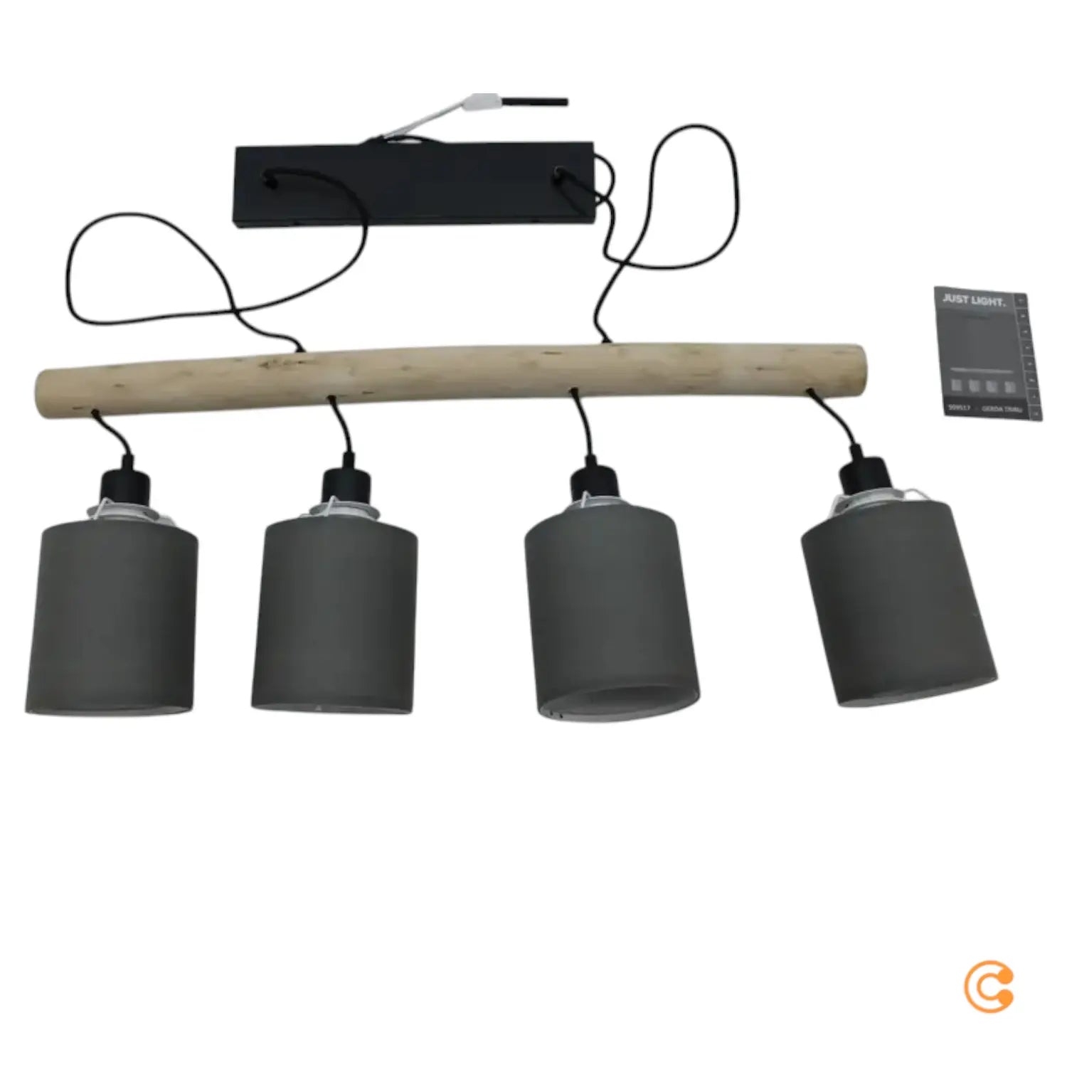 B-Ware Hängelampe Tribu Hängeleuchte Green Papierschirme Lampe Vierflammig - 4043689995171