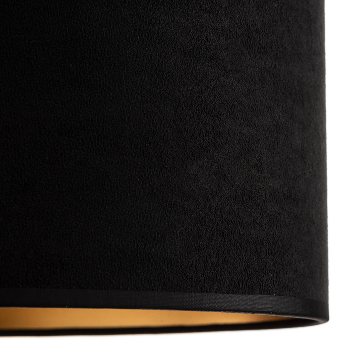 Emibig Hängelampe Pendelleuchte Jari Schwarz Gold Stoffschirm 1fl Esszimmer B-Ware - 5901738920446