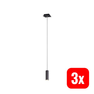 B-Ware Trio Retrofit Pendellampe Deckenleuchte Deckenlampe Wohnzimmerlampe 3 Stück