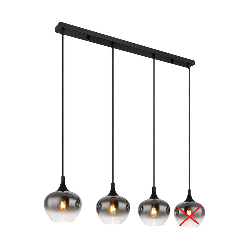 Globo Maxy Hängelampe Lampe Pendelleuchte Glas rauchgrau SIEHE TEXT/FOTO - 9007371432400