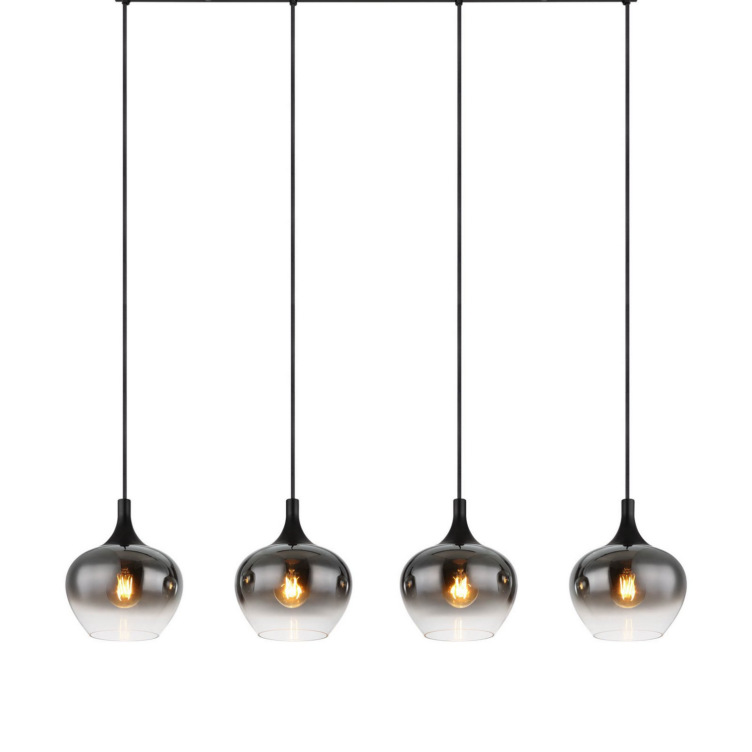 B-Ware Globo Maxy Hängelampe Lampe Pendelleuchte Hängeleuchte Glas Rauchgrau