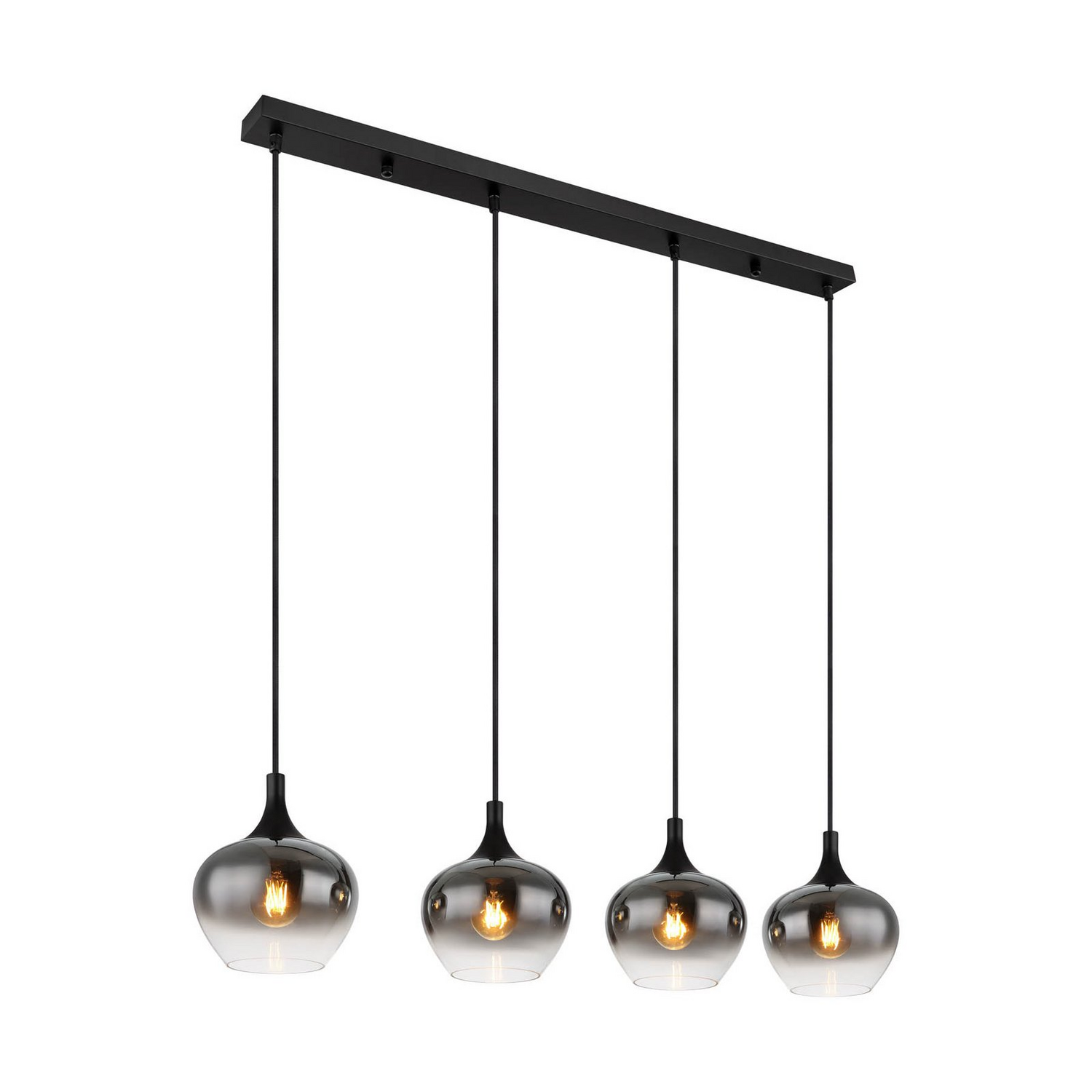 B-Ware Globo Maxy Hängelampe Lampe Pendelleuchte Hängeleuchte Glas Rauchgrau