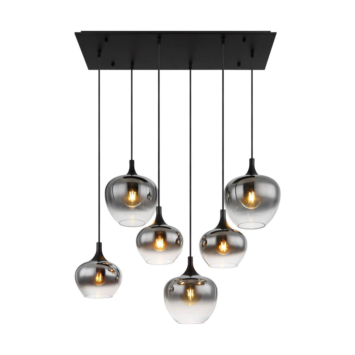 Globo Hängelampe Pendelleuchte Maxy Glas rauchgrau Beleuchtung Länge 86 cm - 9007371435401