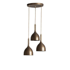 B-Ware Noak Hängelampe Pendelleuchte Lampe Stahl 3 Flg Led Deckenleuchte Titan/Gold