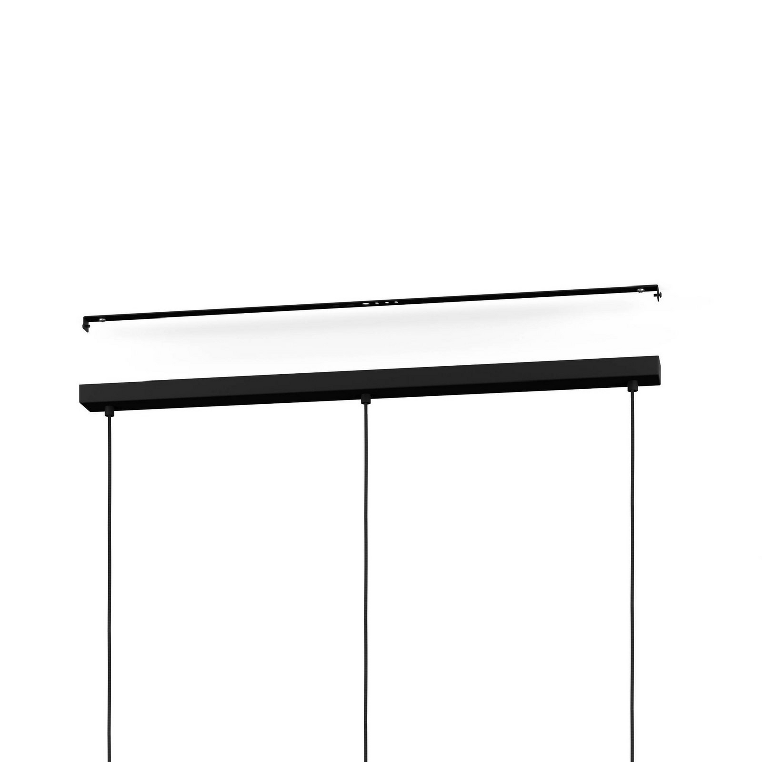 B-Ware Oilella Hängelampe Pendelleuchte Lampe Schwarz Grau Glas 3 Flg Länge 95 Cm - 9002759996178