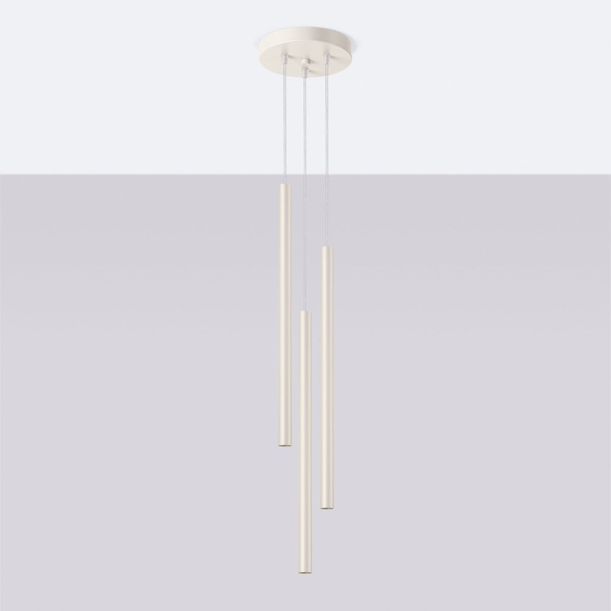 Pastelo Hängelampe Pendelleuchte Lampe beige Ø 19 cm Stahl - 5903282795037