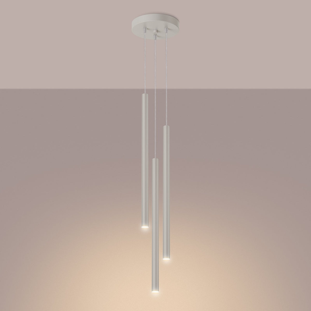 Pastelo Hängelampe Pendelleuchte Lampe beige Ø 19 cm Stahl - 5903282795037
