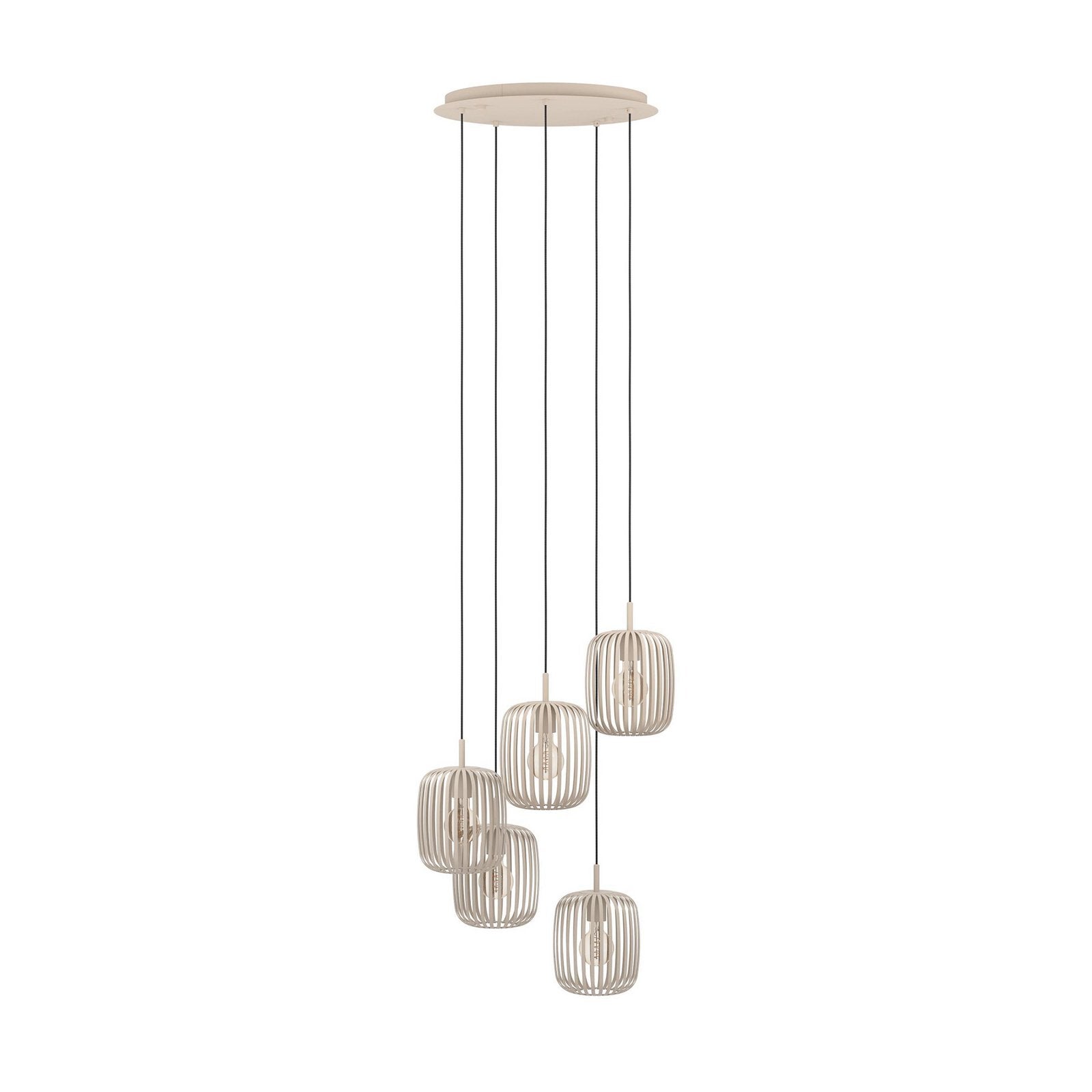 Eglo Hängelampe Romazzina Pendelleuchte Hängeleuchte sandfarben Stahl Ø50cm 5flg - 9008606299904