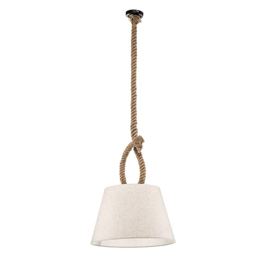 B-Ware Näve Hängeleuchte Rope Deckenlampe Pendelleuchte Mit Naturseil Und Textilschirm - 4003222870273