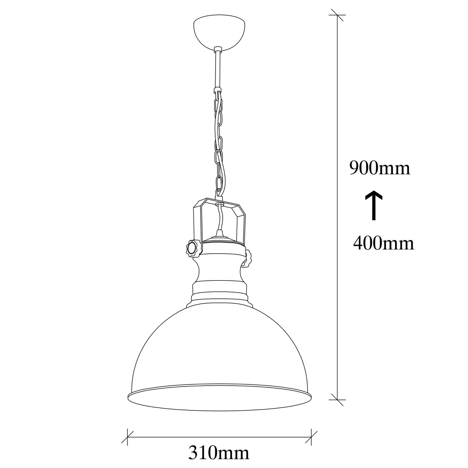 B-Ware Opviq Hängelampe Pendelleuchte Saglam 3710 Leuchte Gold Antik Metall Holz ø31cm