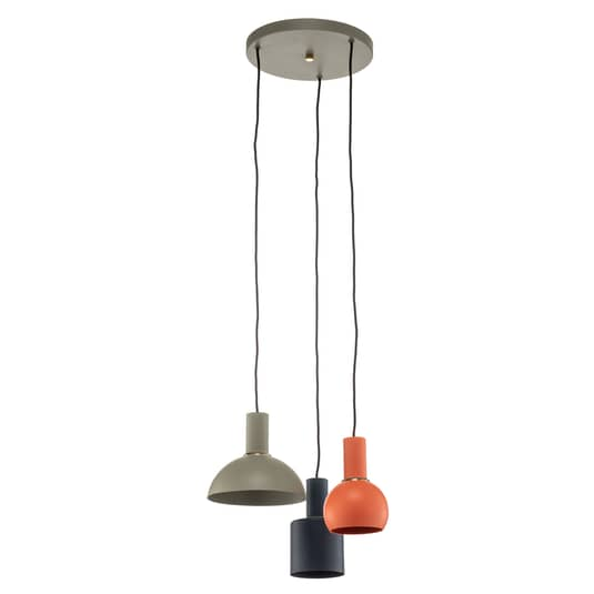 Euluna Hängeleuchte Selma Dreiflammig Grün Rot Blau Deckenlampe Pendelleuchte E2 B-Ware - 5902553215977