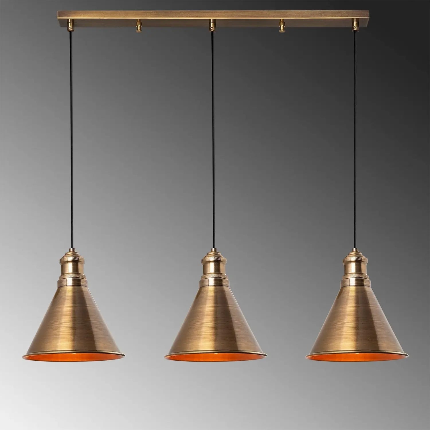 B-Ware Hängelampe Pendelleuchte Sivani Mr 314 Gold Patiniert Eisen Esszimmer Wohnzimmer - 8681875637779