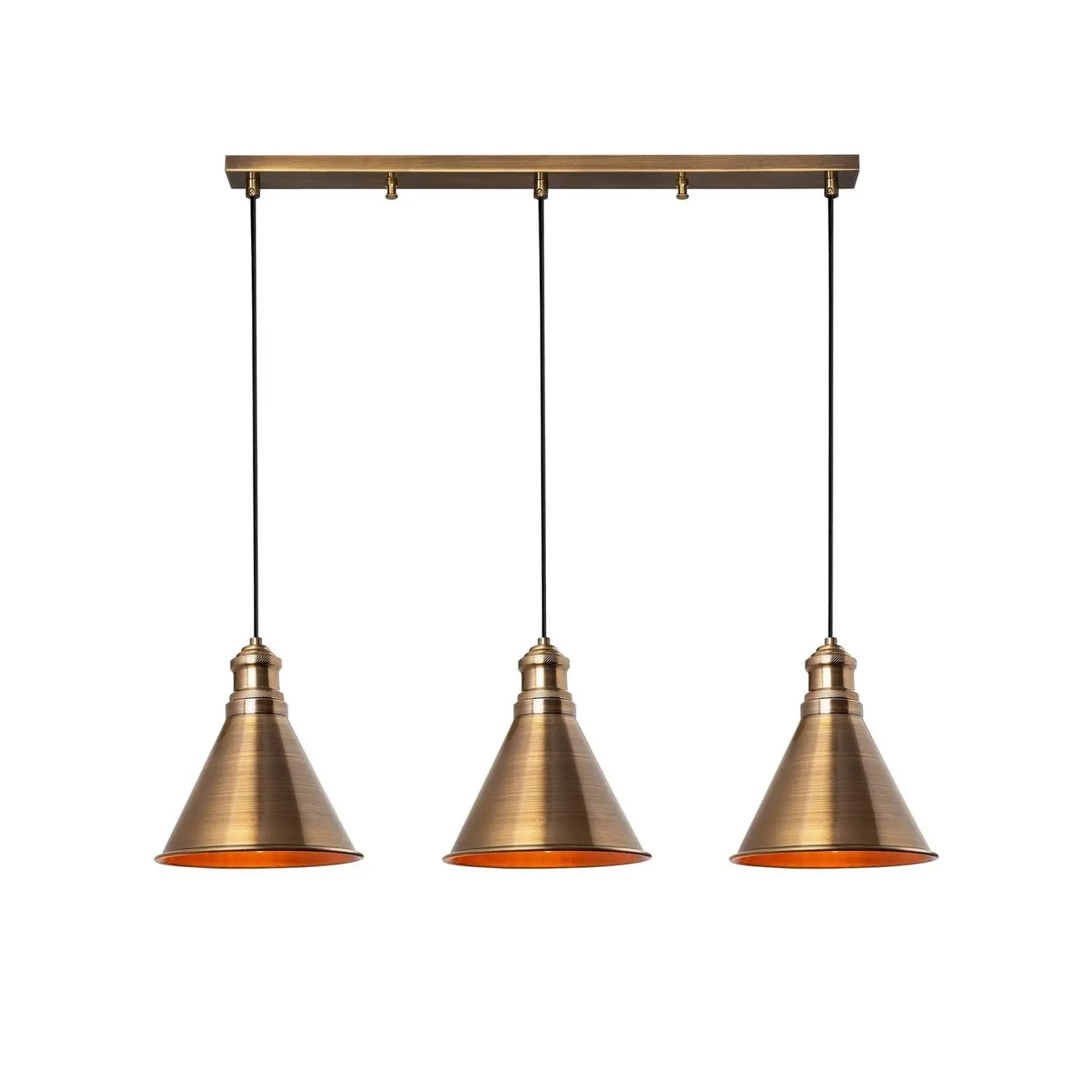 B-Ware Hängelampe Pendelleuchte Sivani Mr 314 Gold Patiniert Eisen Esszimmer Wohnzimmer - 8681875637779
