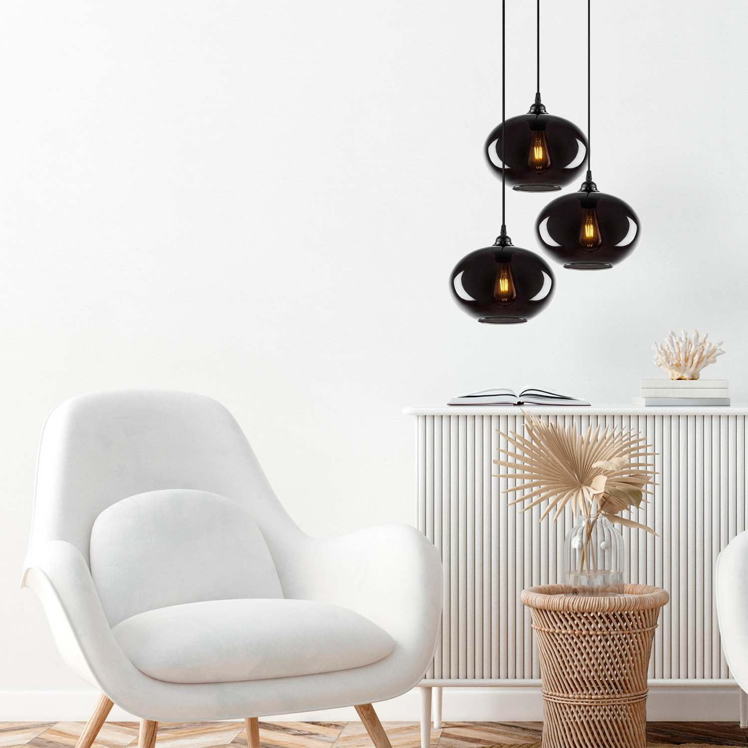 B-Ware Goossens Lamp Smoked Hängelampe Hängeleuchte Lampe Leuchte Pendelleuchte Li734 - 8681875991796