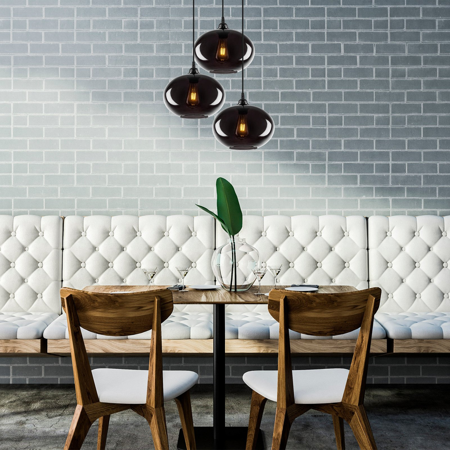 B-Ware Goossens Lamp Smoked Hängelampe Hängeleuchte Lampe Leuchte Pendelleuchte Li734 - 8681875991796