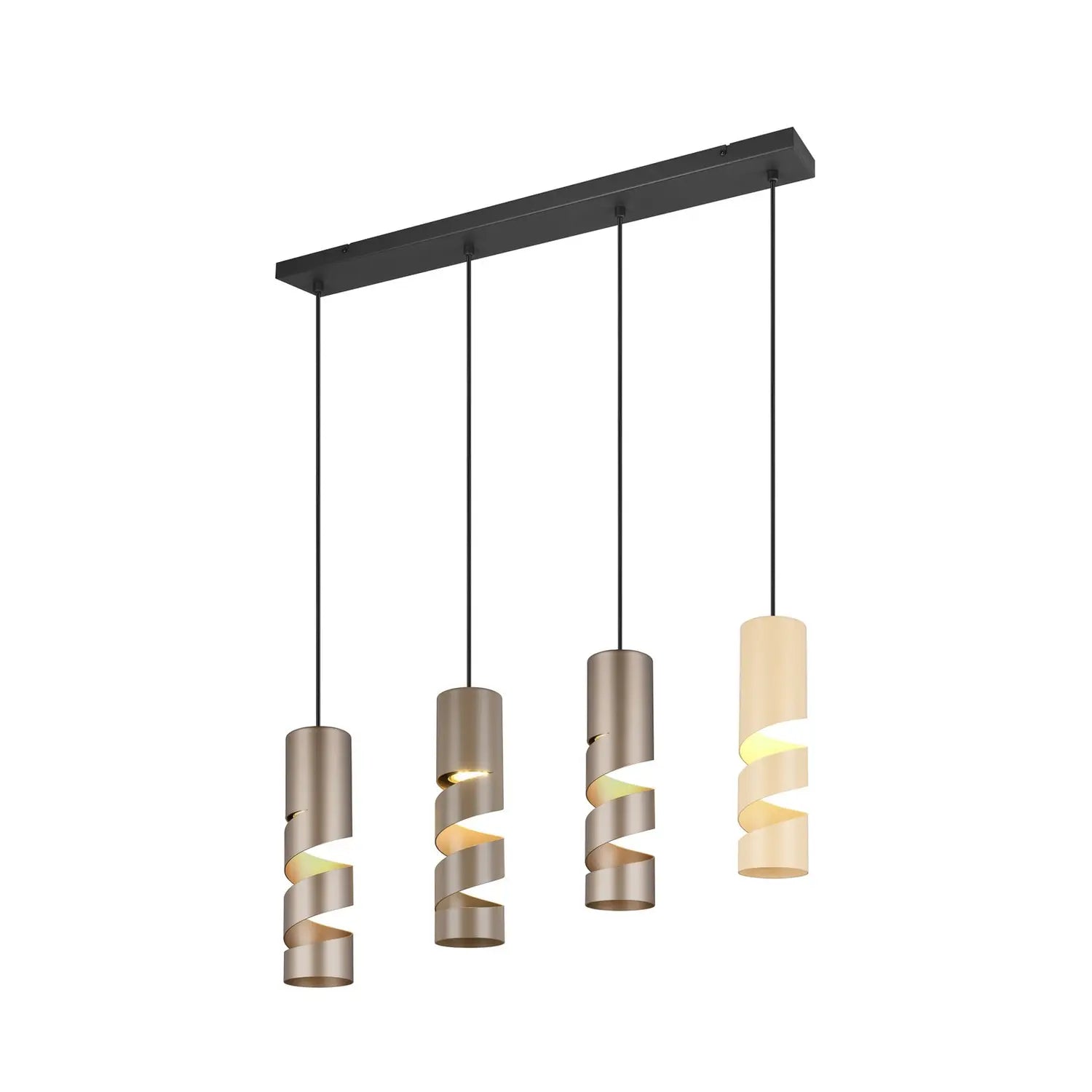 B-Ware Trio Lighting Hängeleuchte Pendelleuchte Stream Multicolor Metall L80cm 4 Flg710 - 4017807614008