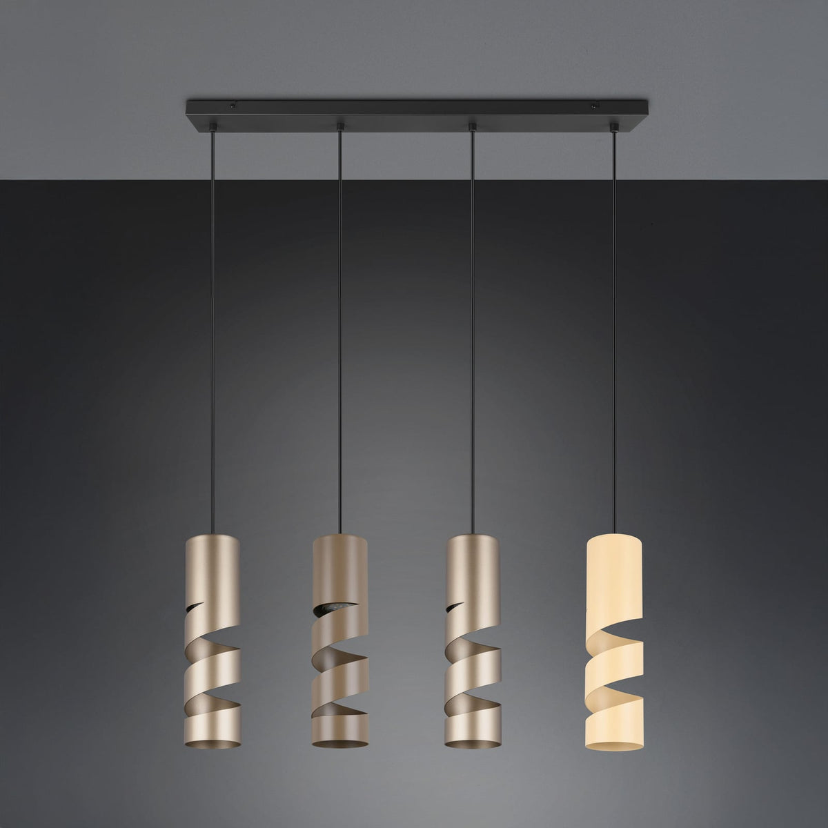 Trio Lighting Hängeleuchte Pendelleuchte Stream Multicolor Metall L80cm 4-flg - 4017807614008