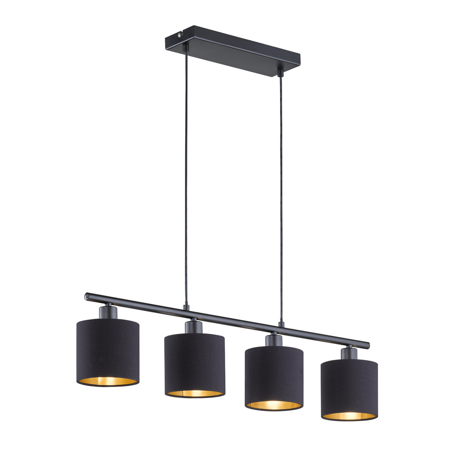 B-Ware Reality Retrofit Pendellampe Tommy 4 Flg Hängeleuchte Deckenlampe Schwarz - 4017807389005