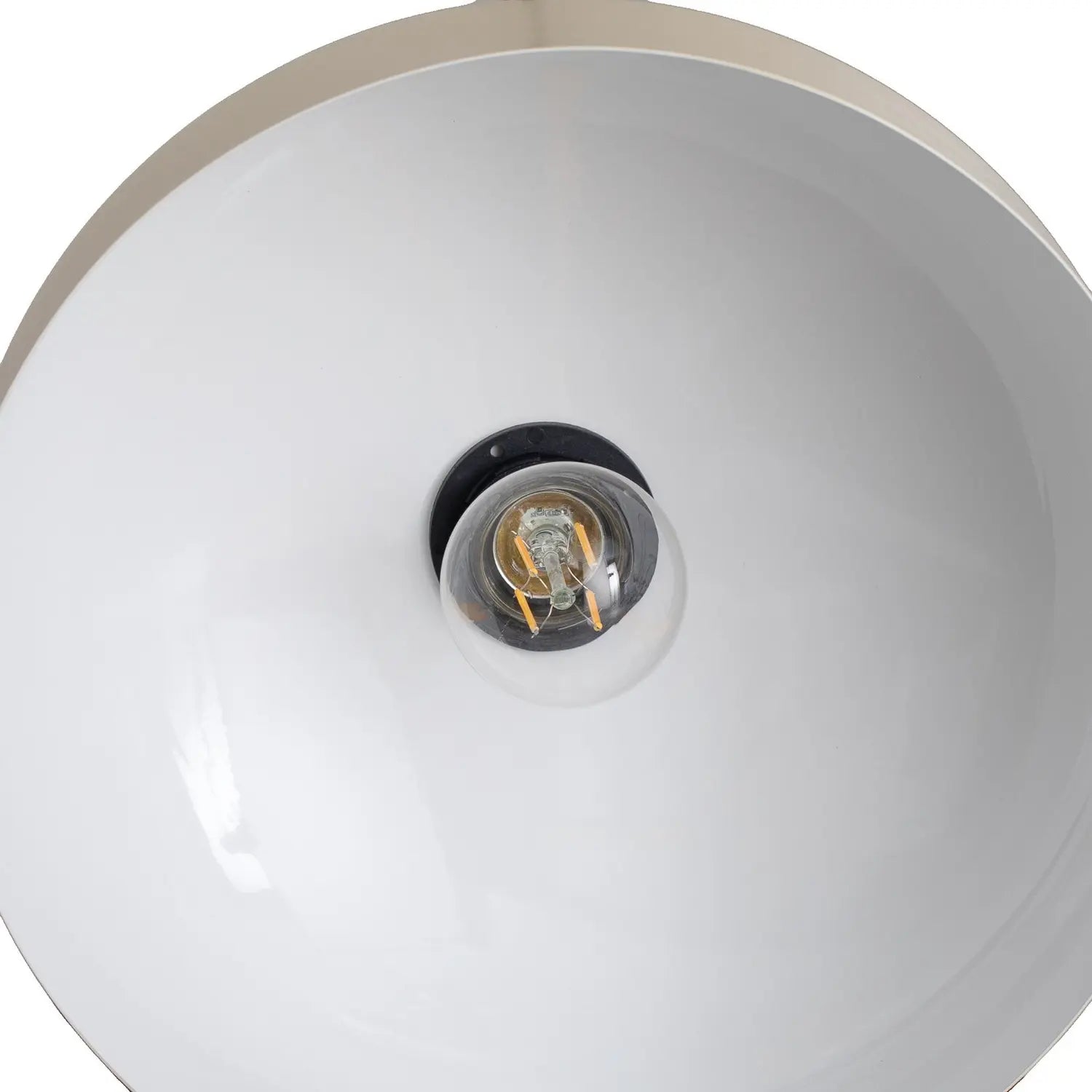 B-Ware Hängelampe Uto Pendelleuchte Deckenleuchte Creme Kabel Schwarz Metall 30 Cm - 5904798659097
