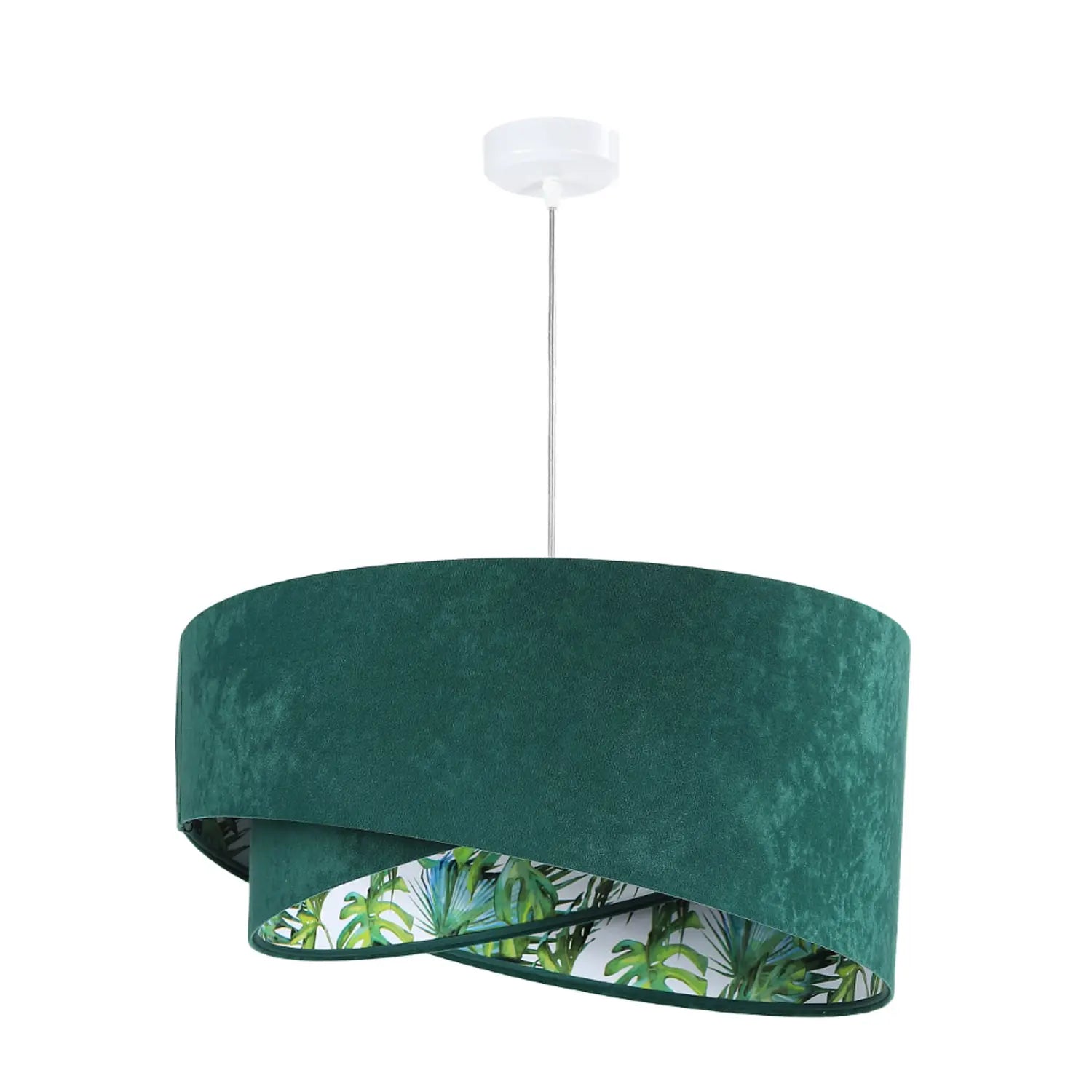 B-Ware Maco Design Hängelampe Pendelleuchte Leuchte Vivien Grün Velours Kunststoff - 5906742040142