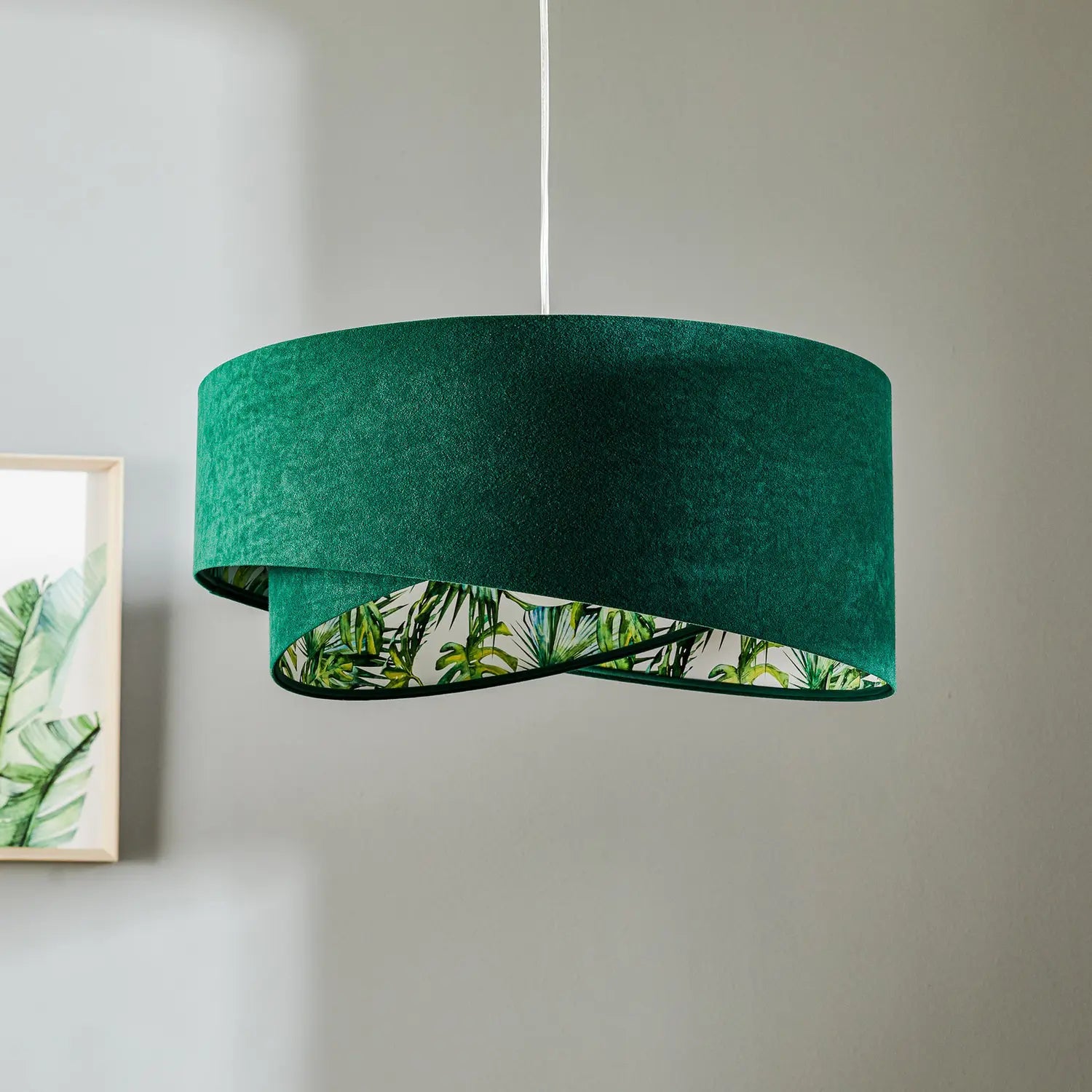 B-Ware Maco Design Hängelampe Pendelleuchte Leuchte Vivien Grün Velours Kunststoff - 5906742040142