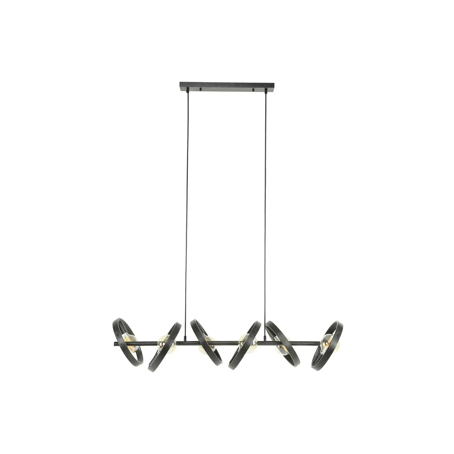 B-Ware Ringelbach Hängeleuchte Pendellampe Anthrazit Ringe Drehbar 6 Flammig Metall141 - 8713244084058