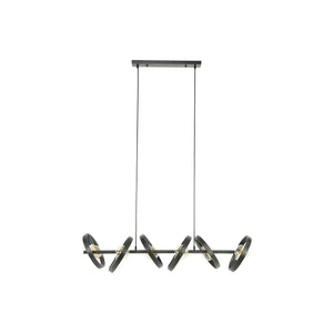 B-Ware Ringelbach Hängeleuchte Pendellampe Anthrazit Ringe 6 Flg Metall Siehe Text