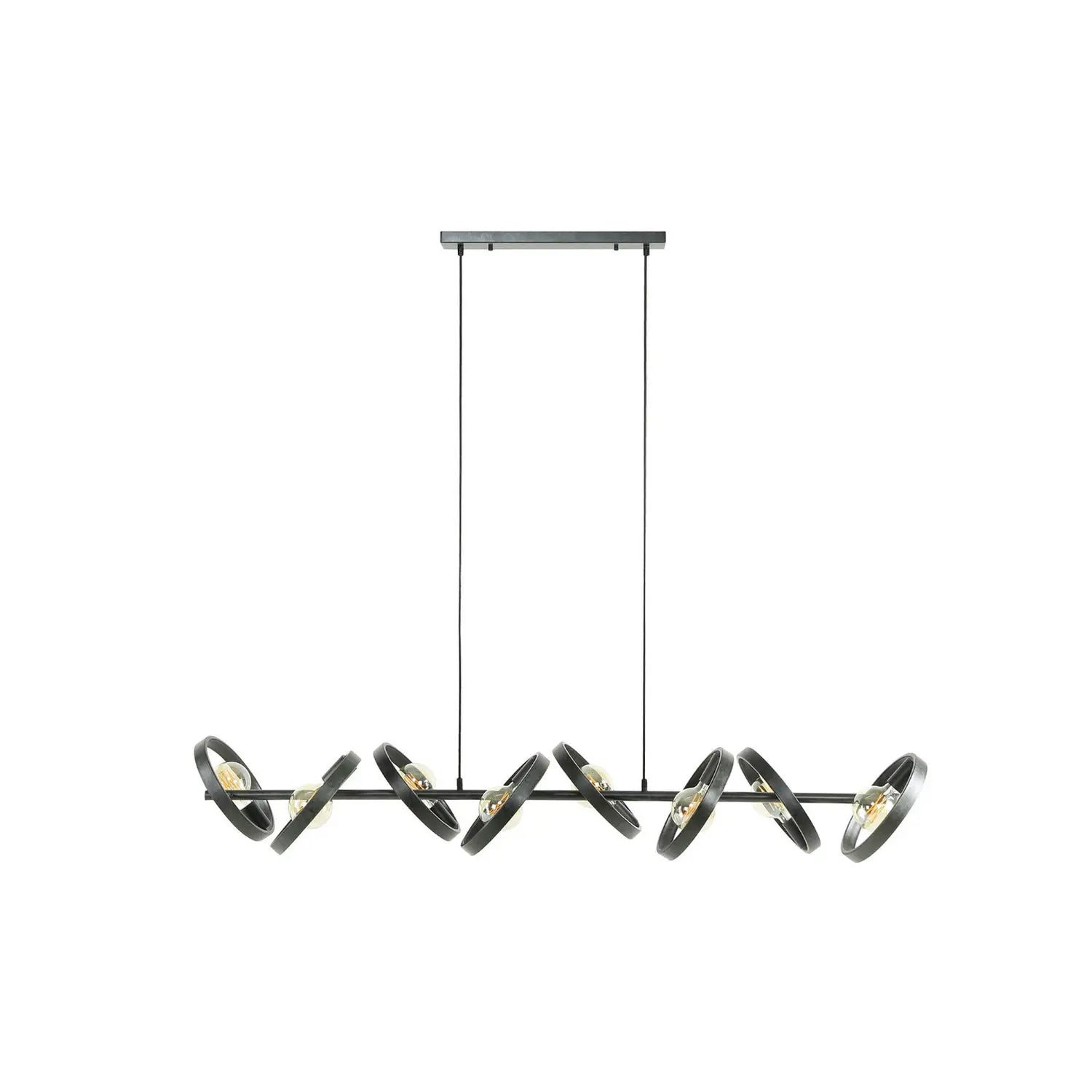 B-Ware Ringelbach Hängeleuchte Pendelleuchte Lampe Anthrazit Ringe Drehbar 8 Flammig - 8713244084065