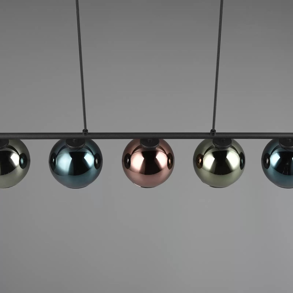 Reality Leuchten Hängeleuche Sheldon fünf Glaskugeln Hängelampe Lampe Leuchte - 4017807585254