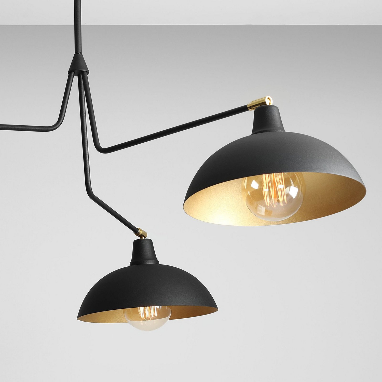 B-Ware Hängeleuchte 1036 Dreiflammig Schwarz Gold E27 Hängelampe Lampe Leuchte Spot - 5904798650711