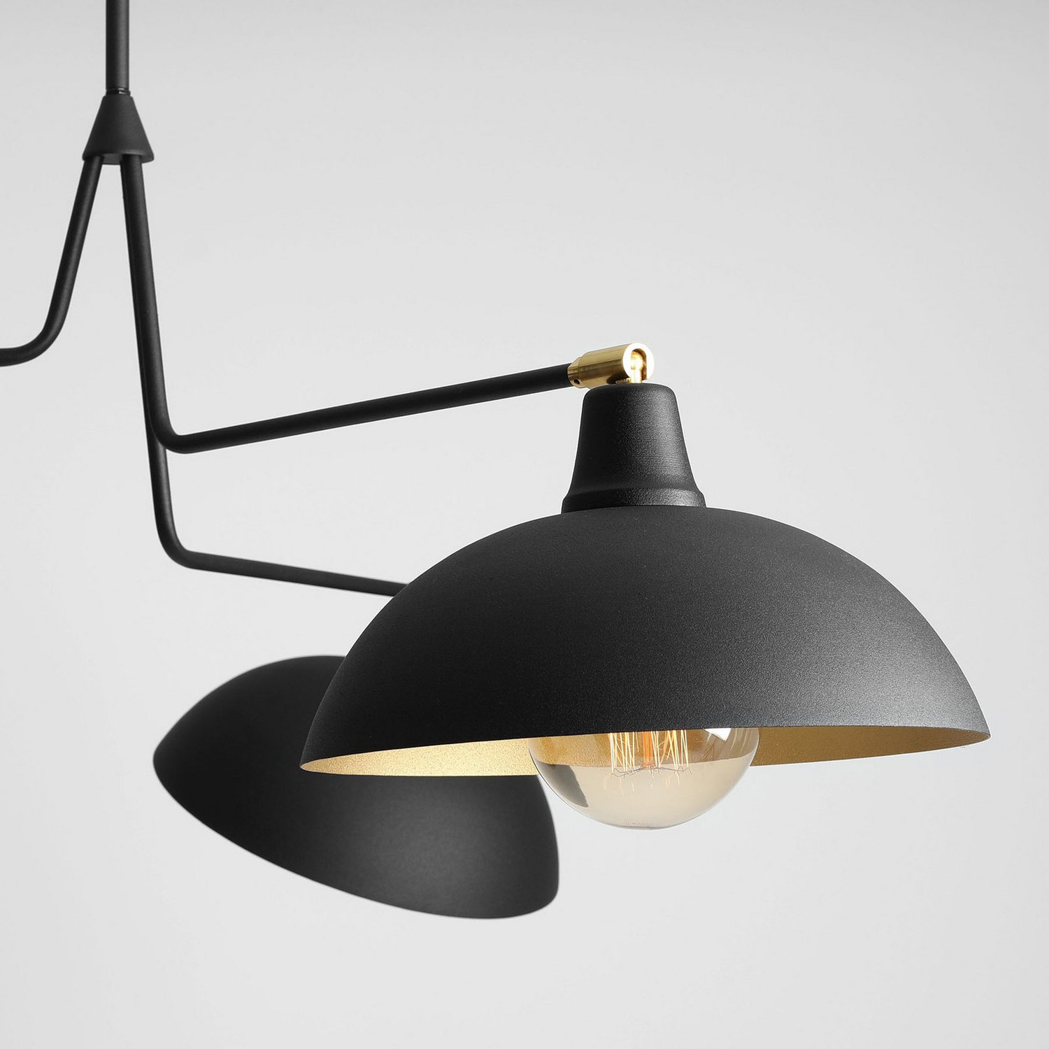 B-Ware Hängeleuchte 1036 Dreiflammig Schwarz Gold E27 Hängelampe Lampe Leuchte Spot - 5904798650711