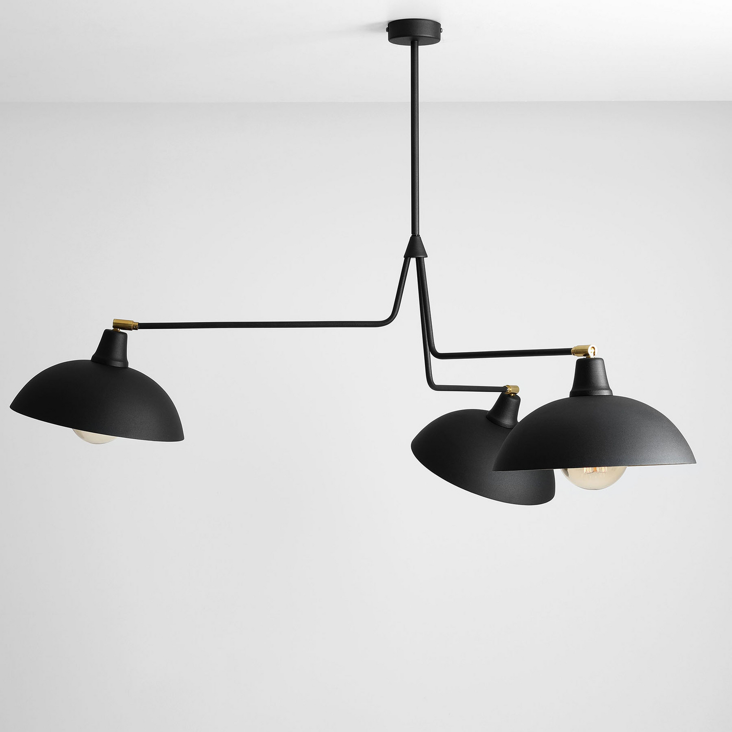 B-Ware Hängeleuchte 1036 Dreiflammig Schwarz Gold E27 Hängelampe Lampe Leuchte Spot - 5904798650711