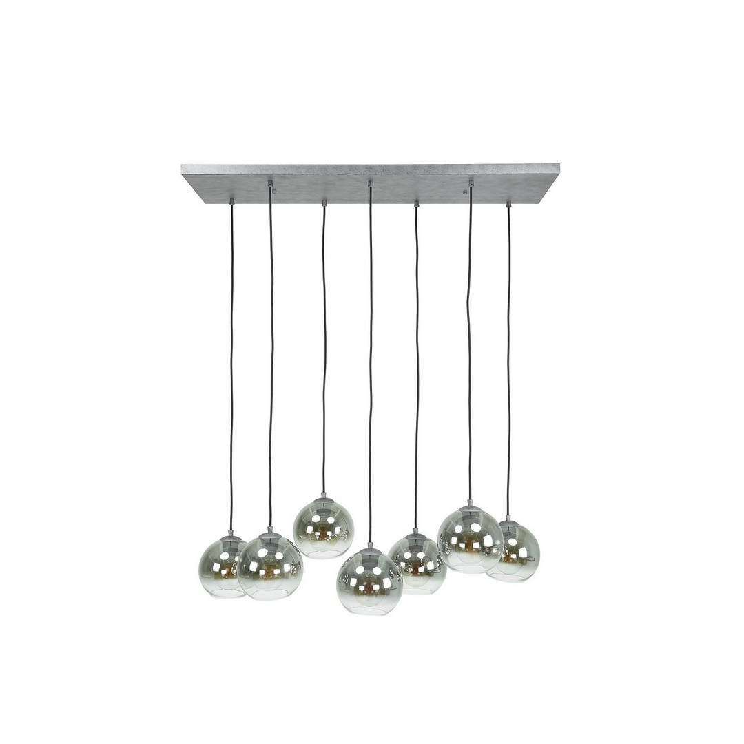 Hängeleuchte Allessandra Hängelampe Deckenlampe Lampe Glasschirme Siebenflammig B-Ware
